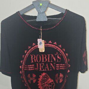 *NEW*  Robins Jean The Chief T-shirt men Size XXL Black RED Graphic Print USA